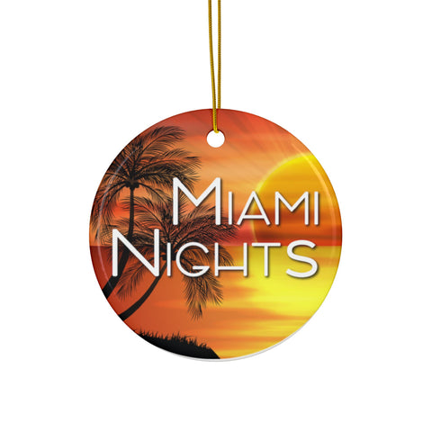 Miami Nights Series Ceramic Ornaments, Double-Sided