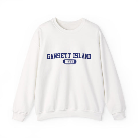 Gansett Island Sweatshirt (white, sand and light heathered grey)