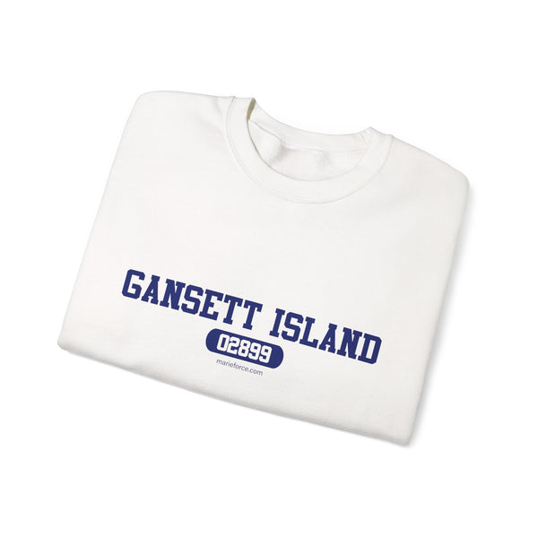 Gansett Island Sweatshirt (white, sand and light heathered grey)
