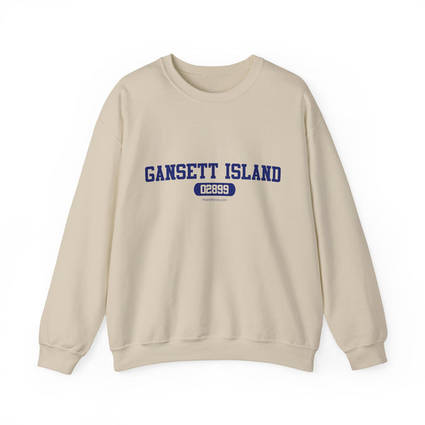 Gansett Island Sweatshirt (white, sand and light heathered grey)