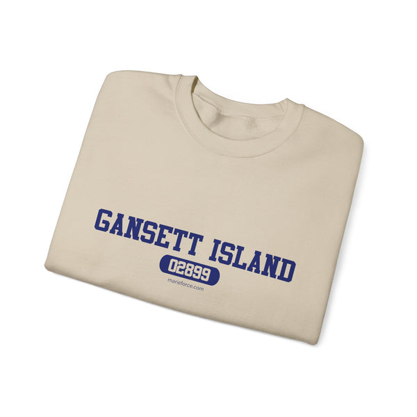 Gansett Island Sweatshirt (white, sand and light heathered grey)