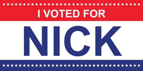 I Voted for Nick Sticker
