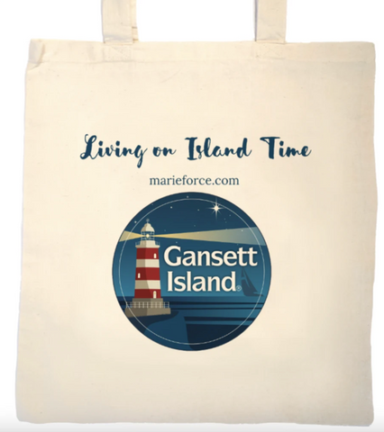 Living on Island Time Gansett Island Series Tote Bag
